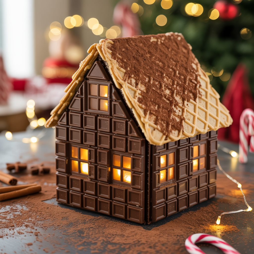 Chocolate Gingerbread House for Quick Decorating