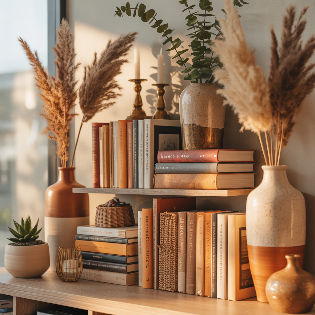 Balance Your Shelf With Different Heights, Shapes, and Sizes