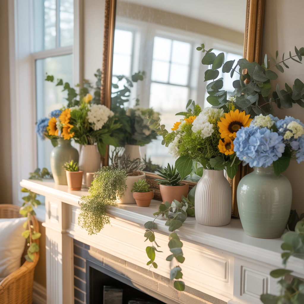 Bring in Fresh Greenery and Flowers