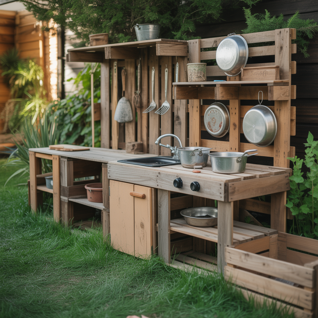 Budget-Friendly Mud Kitchen Ideas Using Recycled Materials