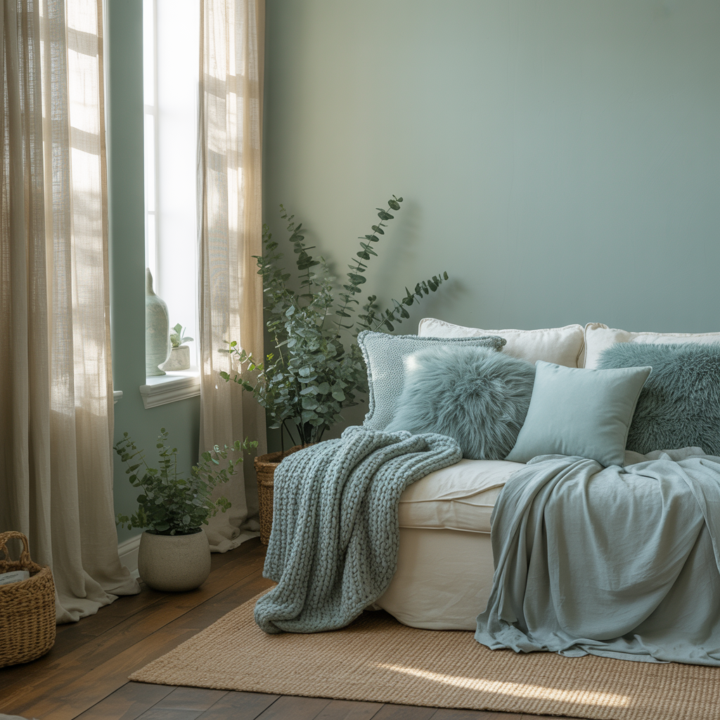 Choose Soothing Colors and Natural Materials