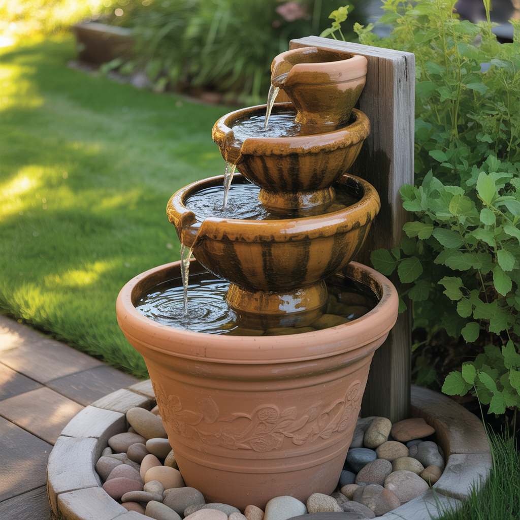 Classic Tiered Pot DIY Garden Fountain