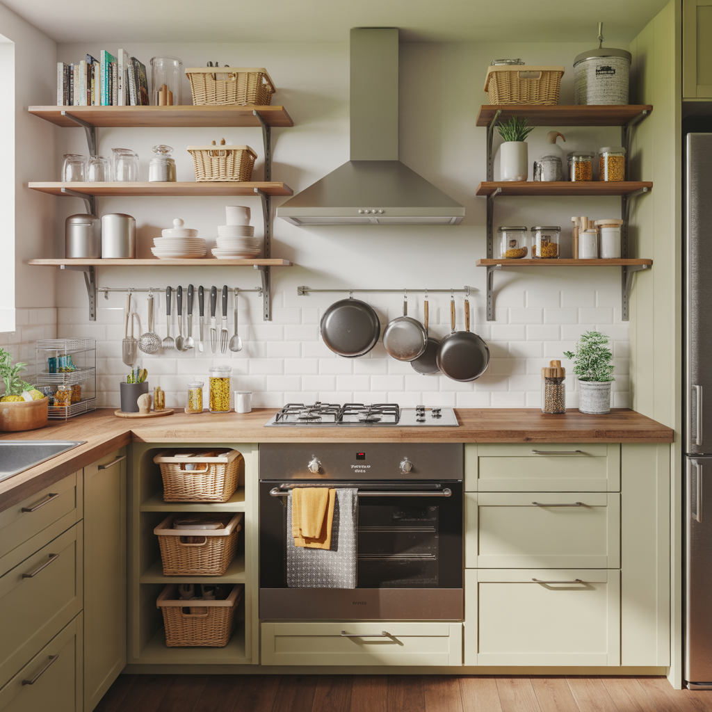 Create Extra Storage with Open Shelves or Organizers