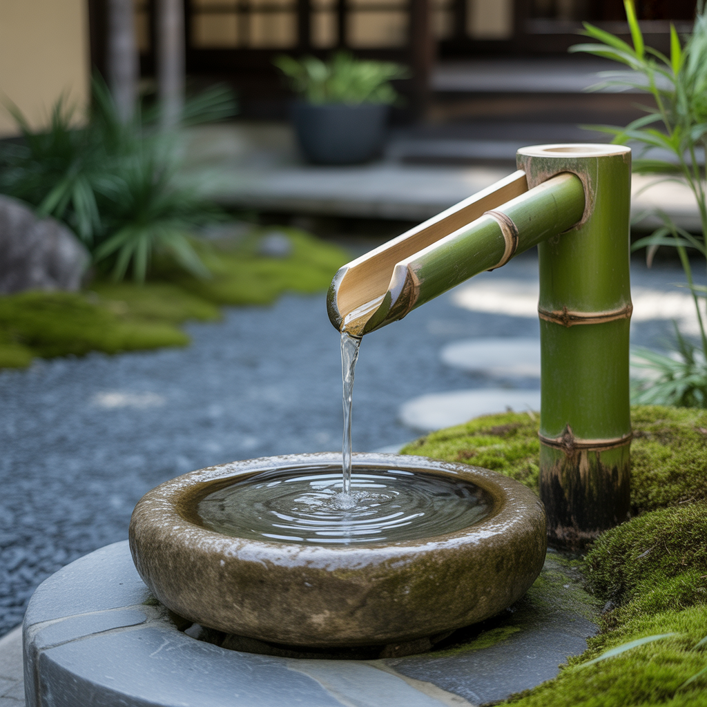 Japanese-Inspired Bamboo Fountain