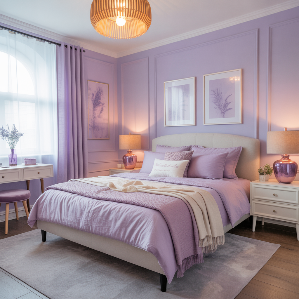 Lavender and Soft Purple for a Calm, Relaxing Bedroom