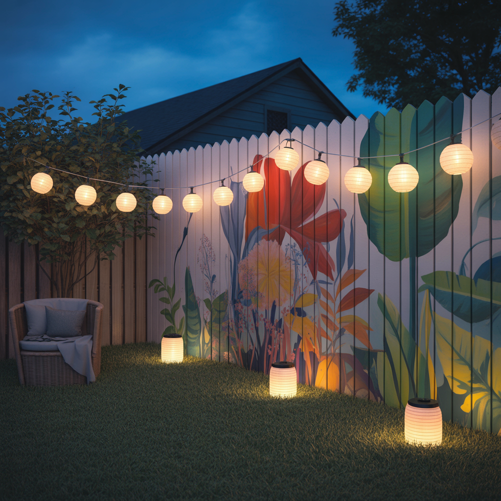 Lighting Your Garden Mural for Maximum Impact