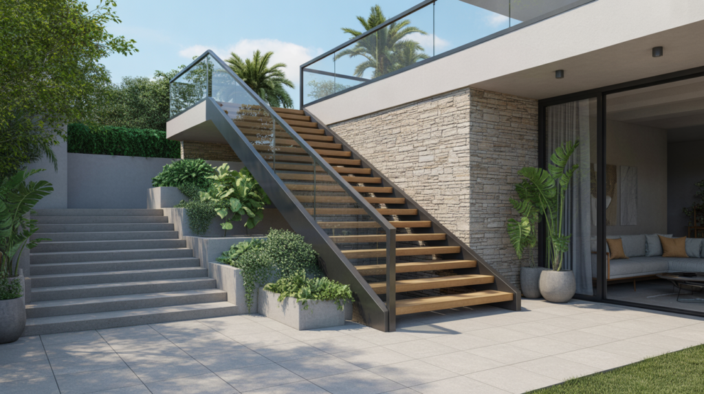 Modern Outdoor Stair Ideas That Blend Style, Safety, and Function