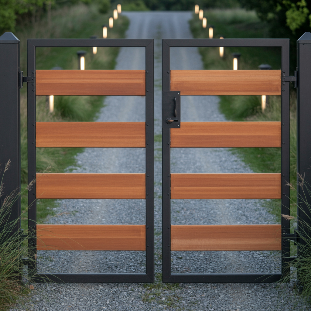 Modern Steel Frames With Wooden Panels