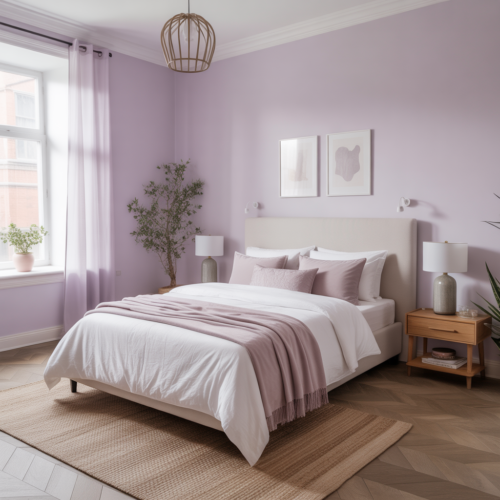 Pale Lavender and Soft White: Gentle Tranquility