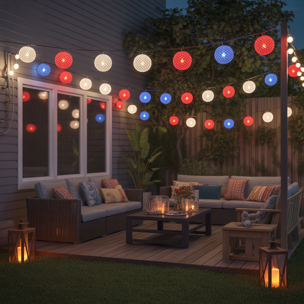 Patriotic Lighting Ideas for Evening Parties