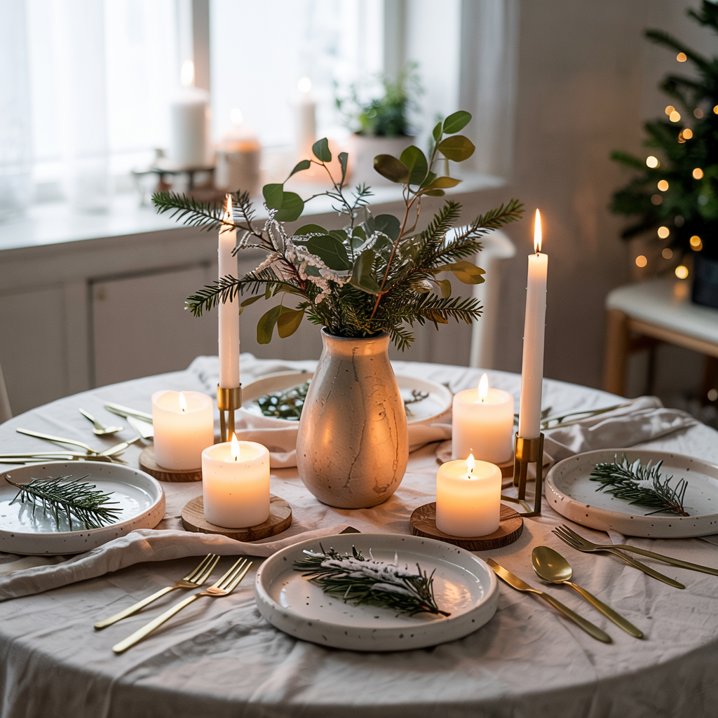 Scandinavian Christmas Table Decor for a Cozy Look
