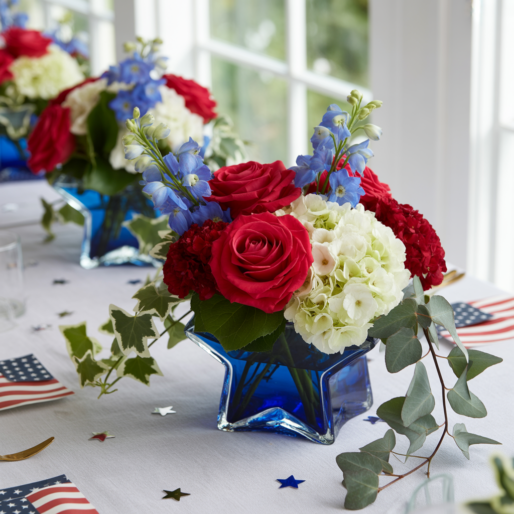 Seasonal Flowers and Greenery to Add Natural Patriotism