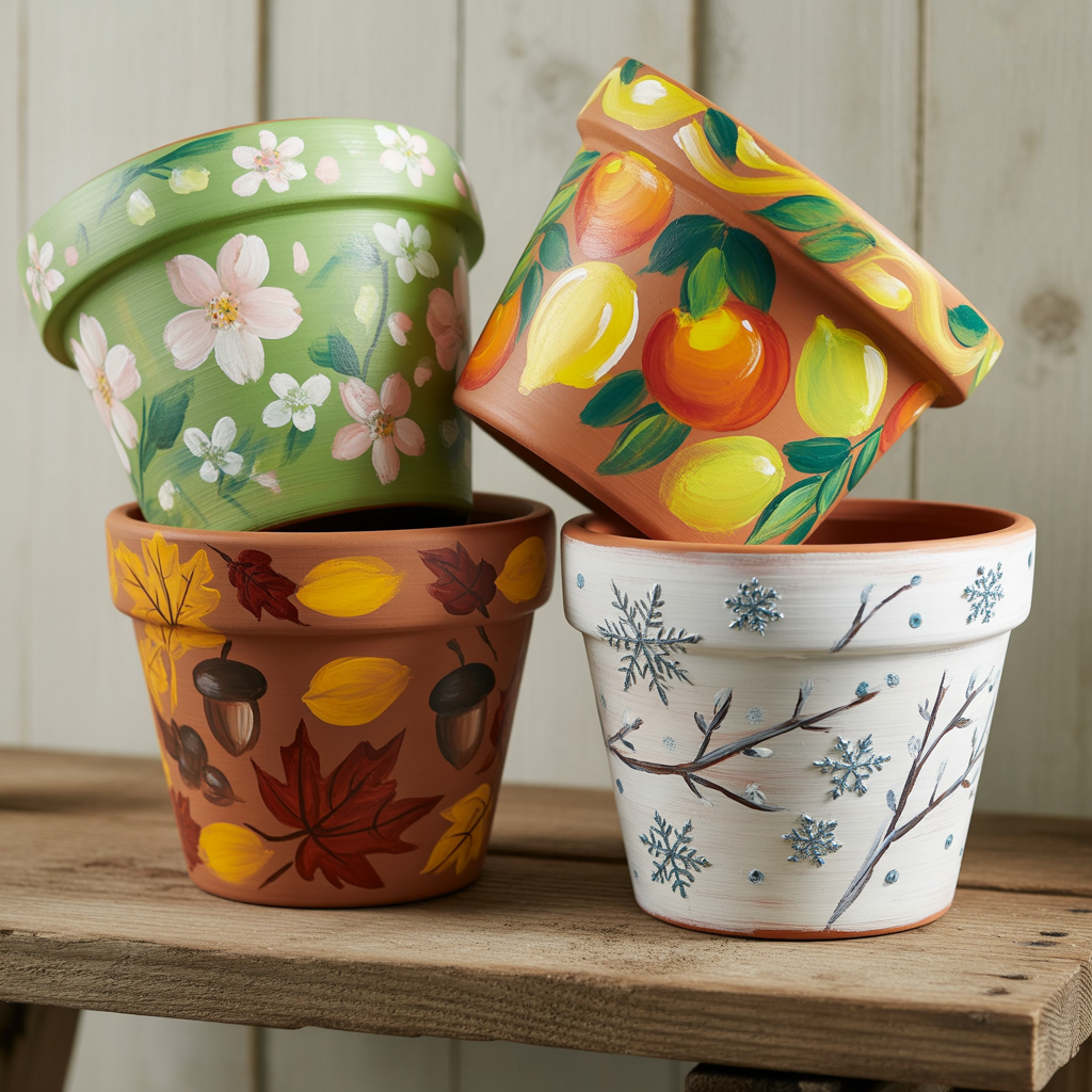 Seasonal and Theme-Based Terra Cotta Pot Painting Ideas
