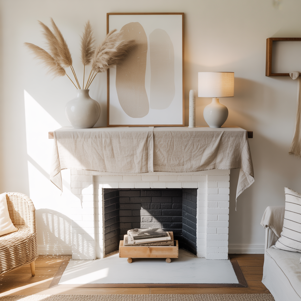 Start With a Clean and Neutral Mantel