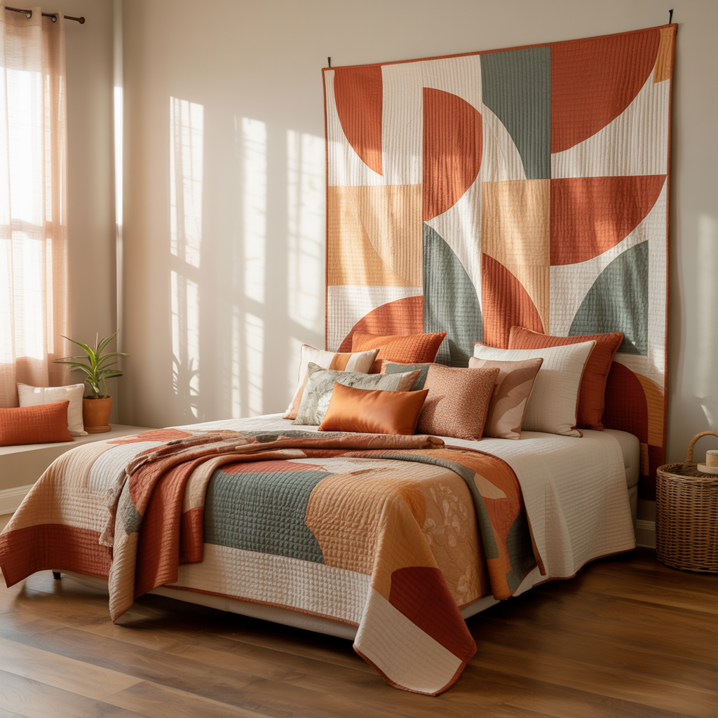 Styling Abstract Quilts in Different Rooms