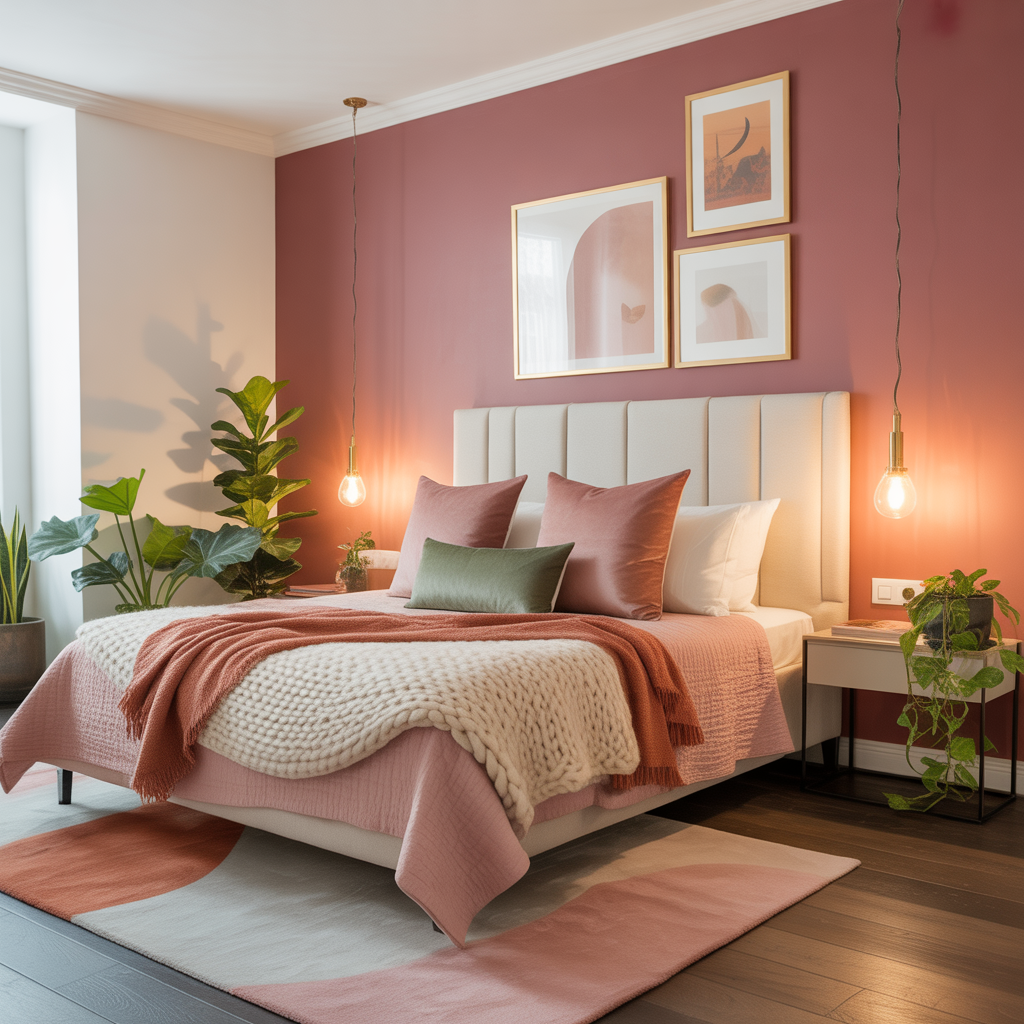 Styling Your Bedroom Around a Pink Accent Wall