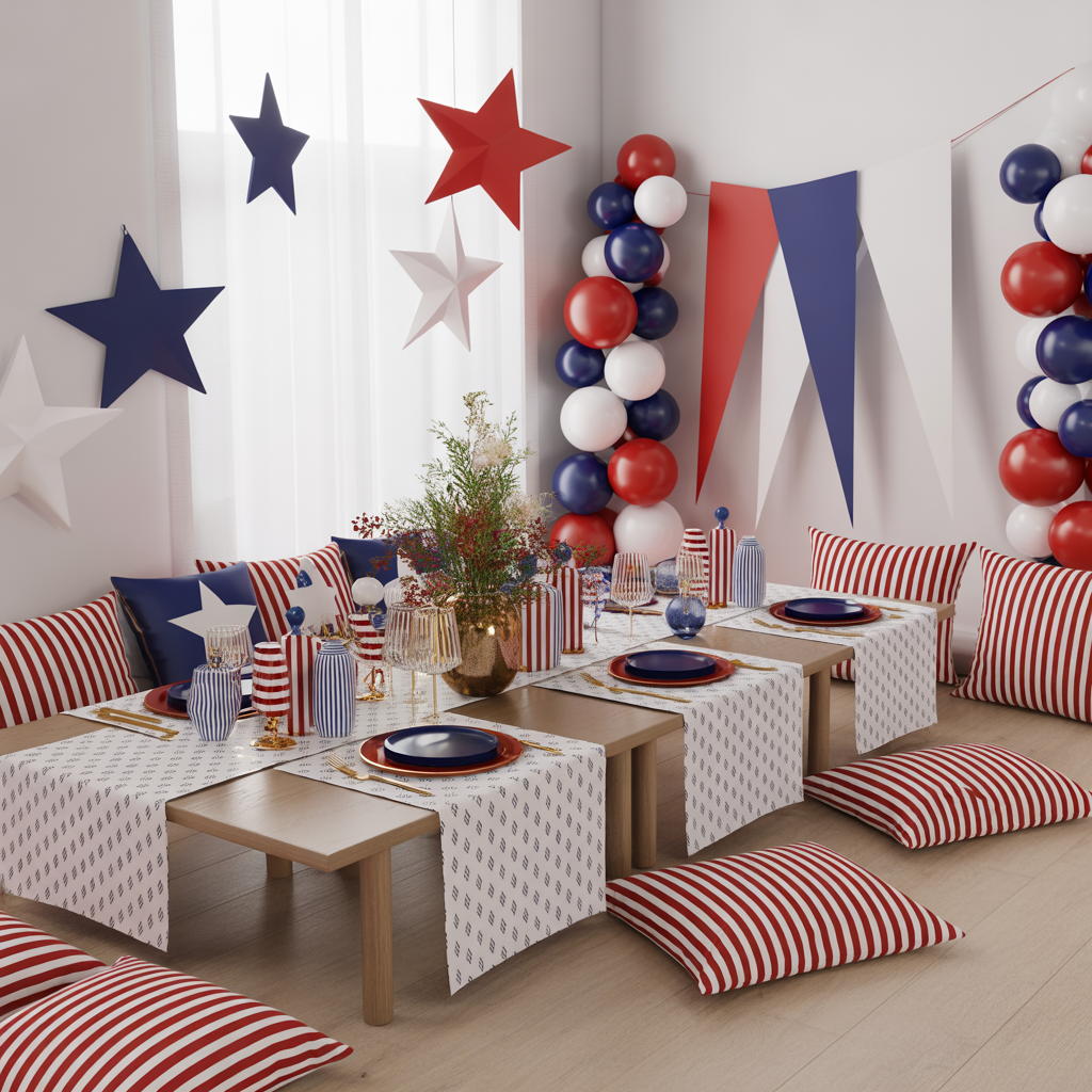 Stylish Red, White, and Blue Color Schemes for Every Space