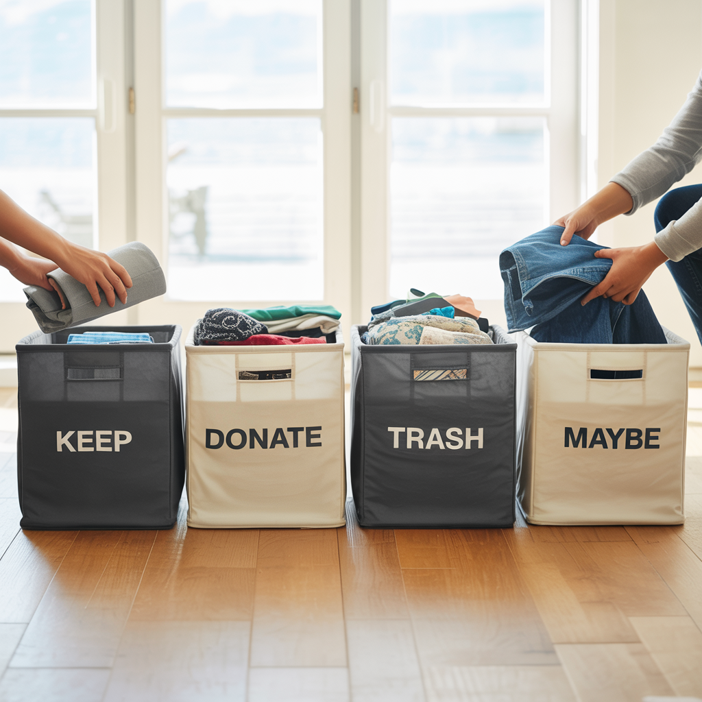 The 4-Pile Decluttering Method That Makes Decisions Easy