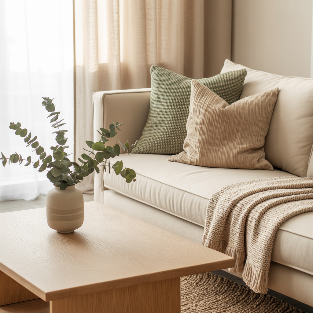 Transition From Christmas Colors to Calm Winter Neutrals