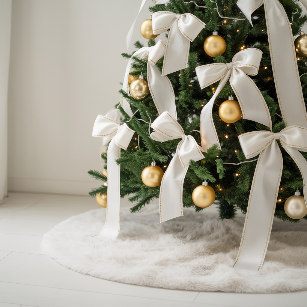 White and Gold for a Clean and Elegant Christmas Theme