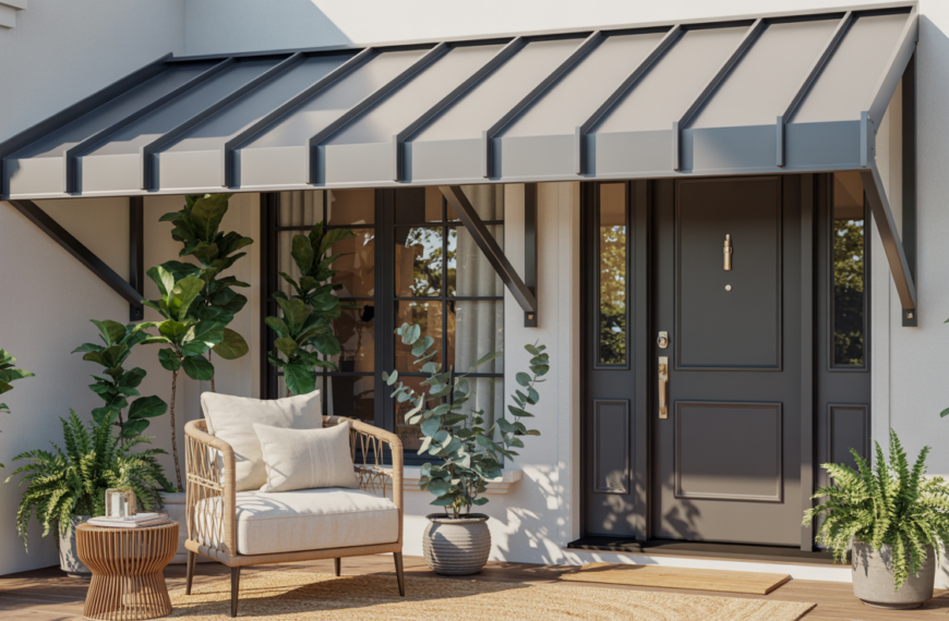 stylish metal porch awning ideas