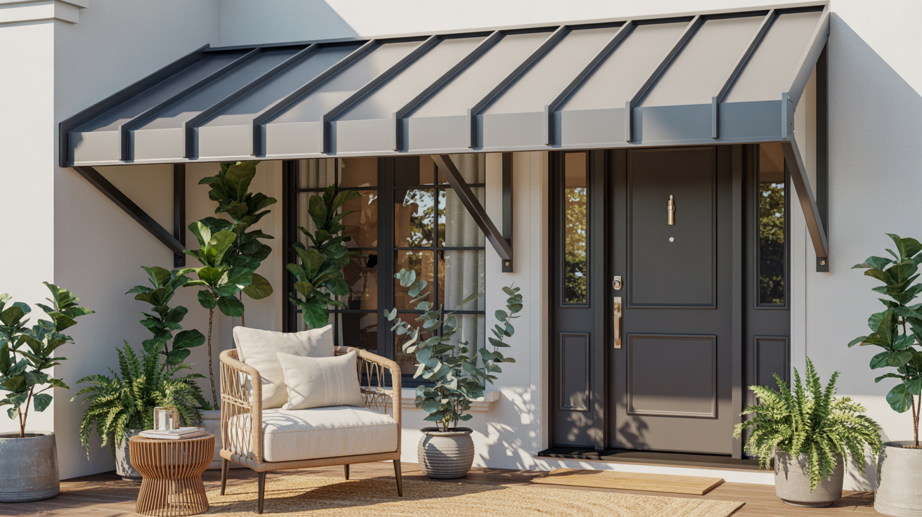 stylish metal porch awning ideas