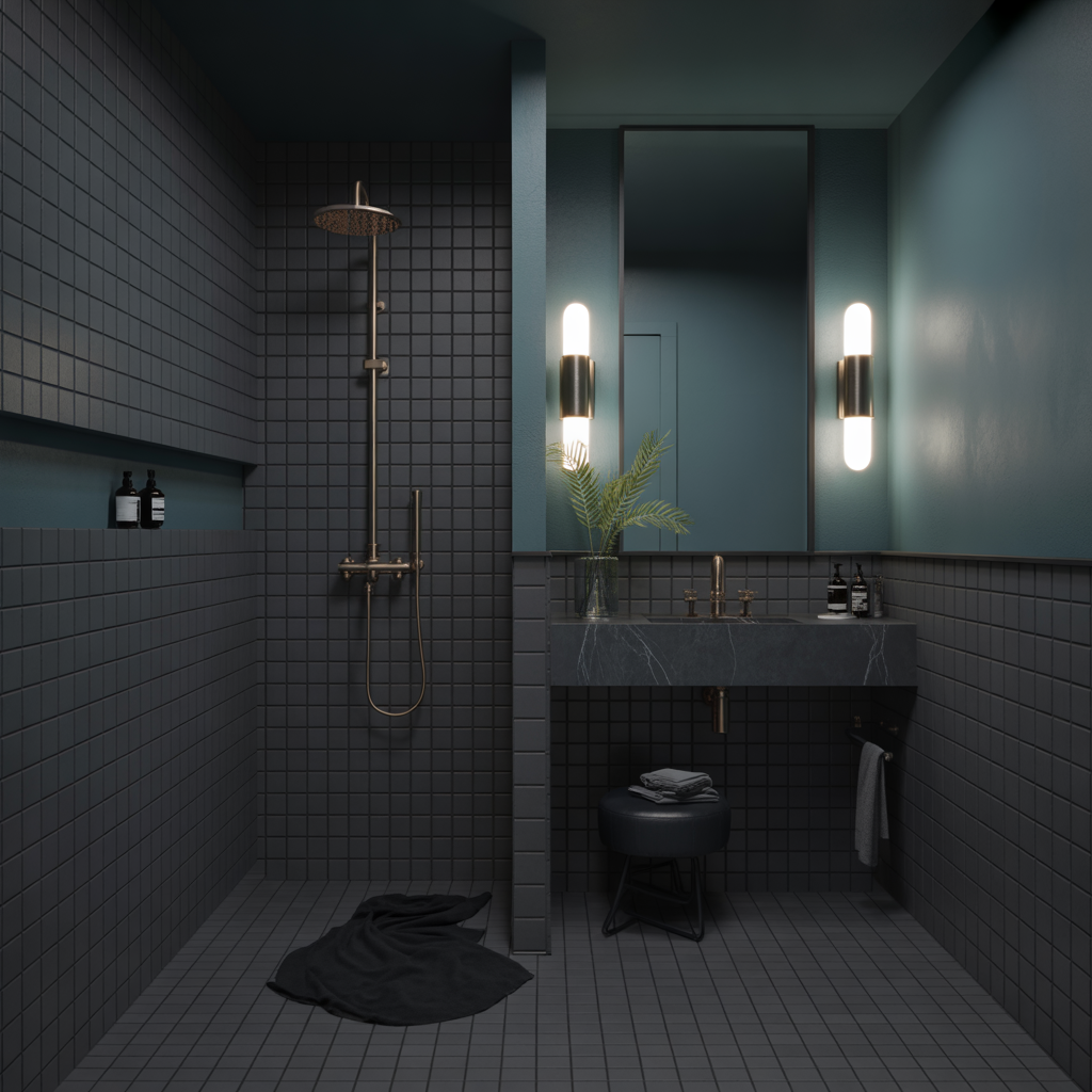 Bold Patterns and Dramatic Bathroom Styles