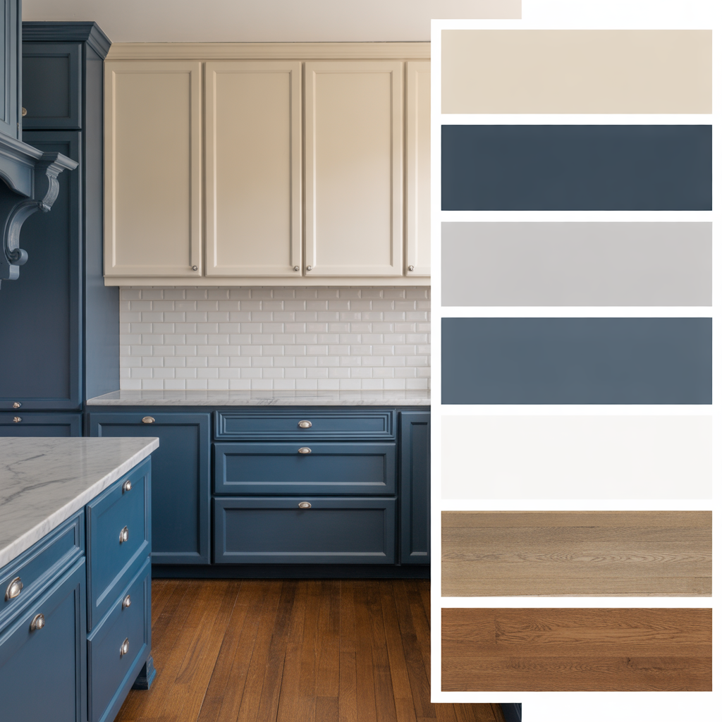 Coordinate Cabinets With Countertops, Backsplash, and Flooring