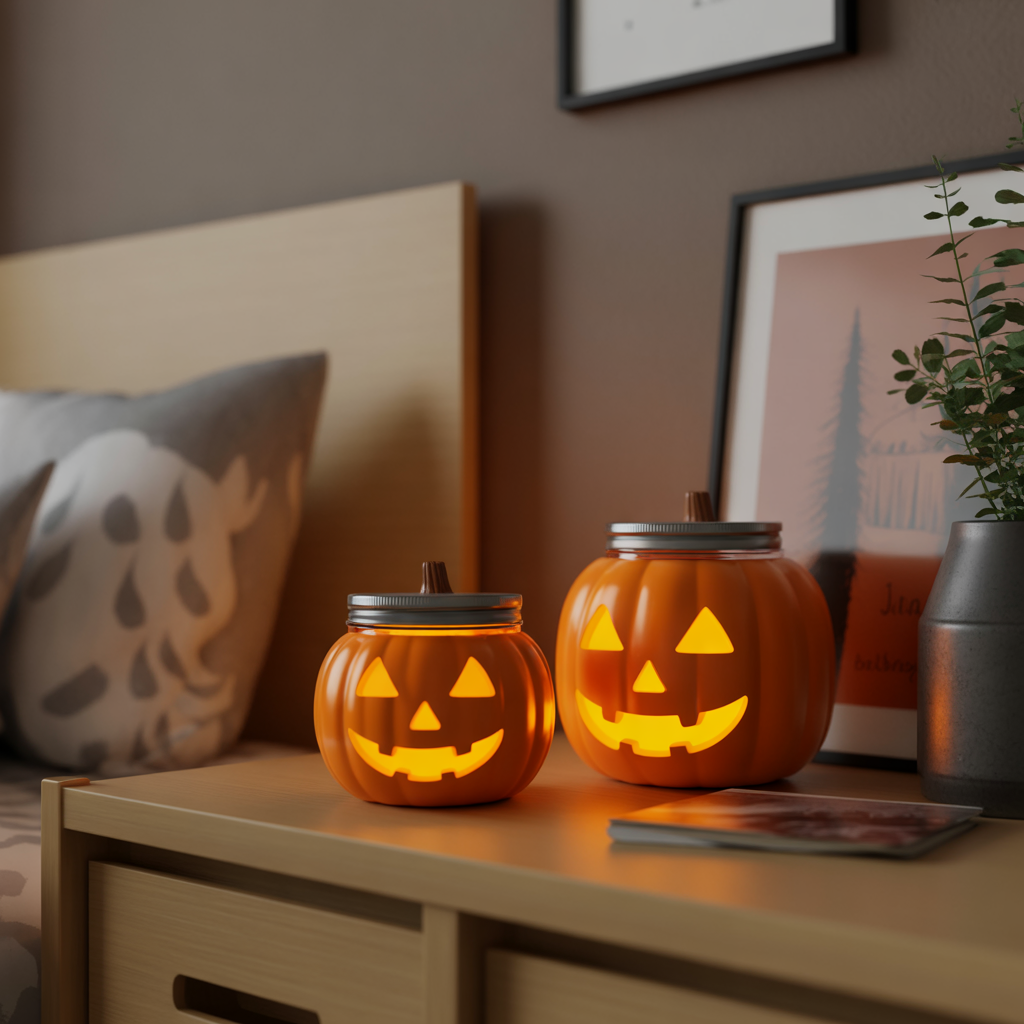 DIY Pumpkin Jars for Soft Halloween Glow