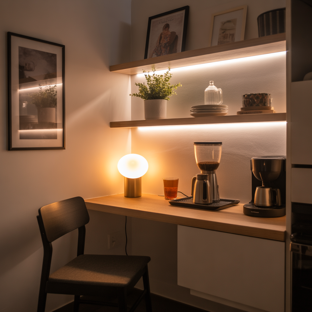 Layer Lighting to Enhance the Coffee Bar