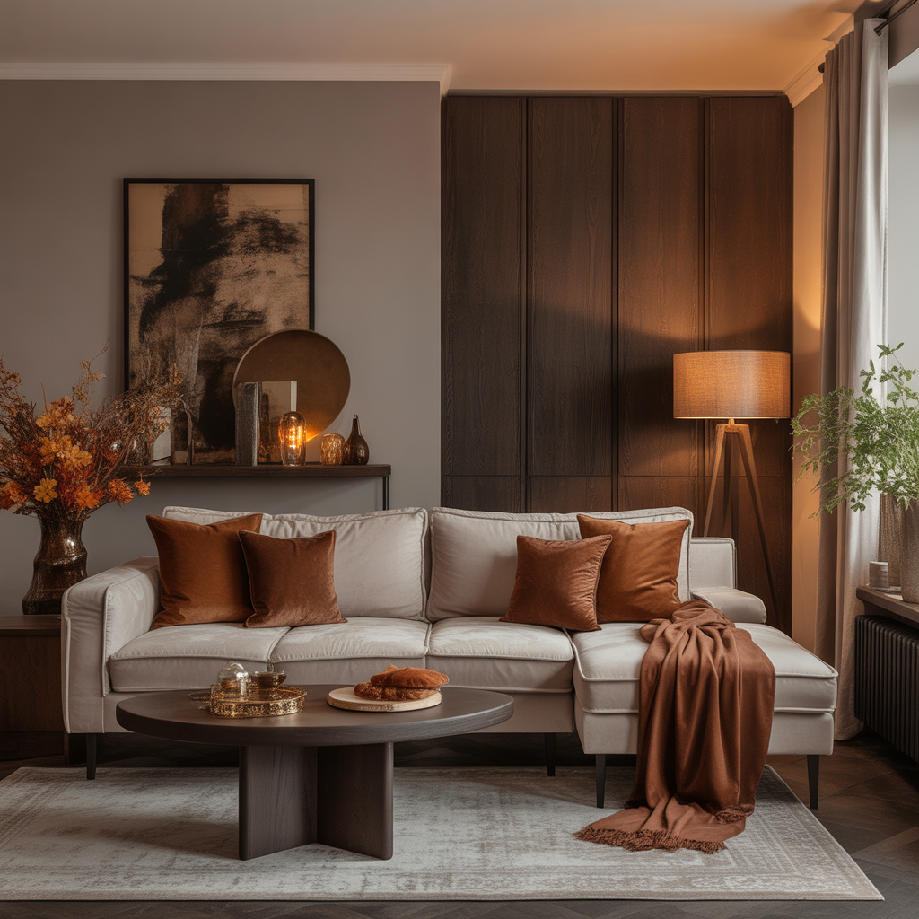 Plush Fabrics and Moody Accents