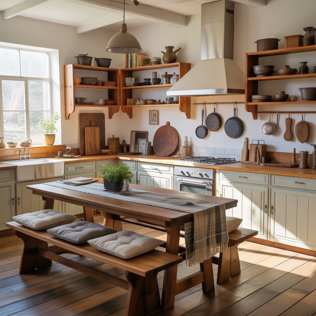 Rustic Kitchen and Dining Spaces