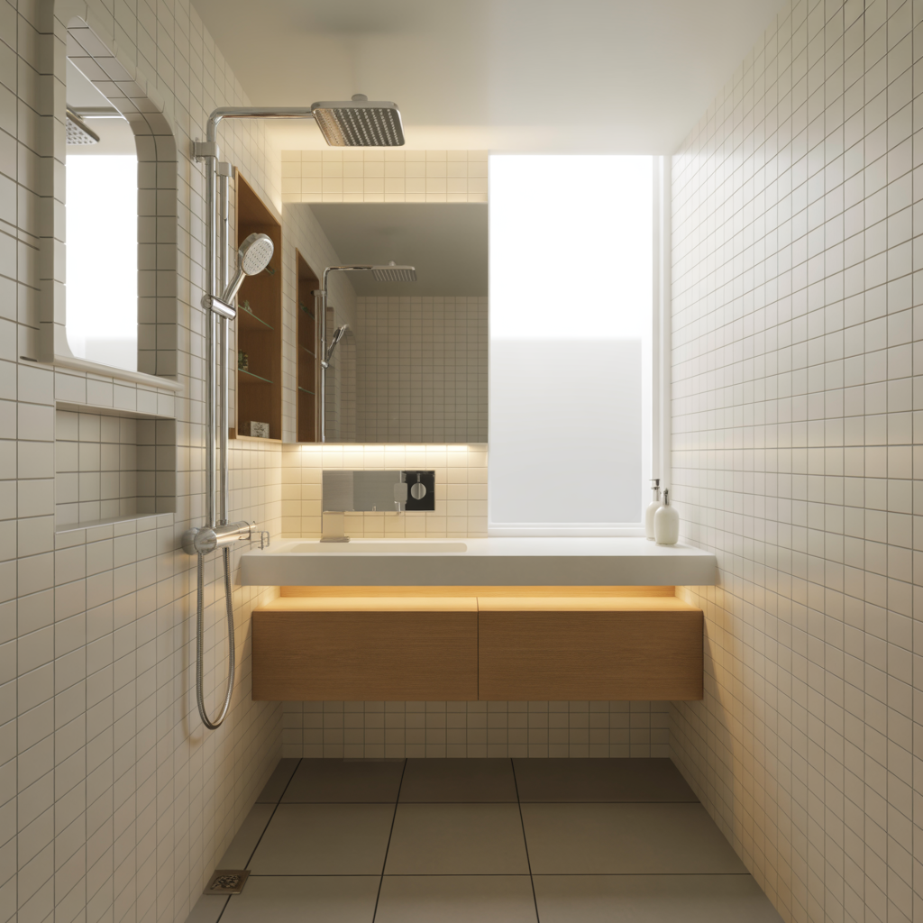 Space-Saving Fixtures and Floating Designs