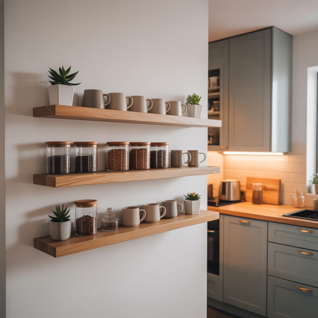 Use Vertical Space with Floating Shelves