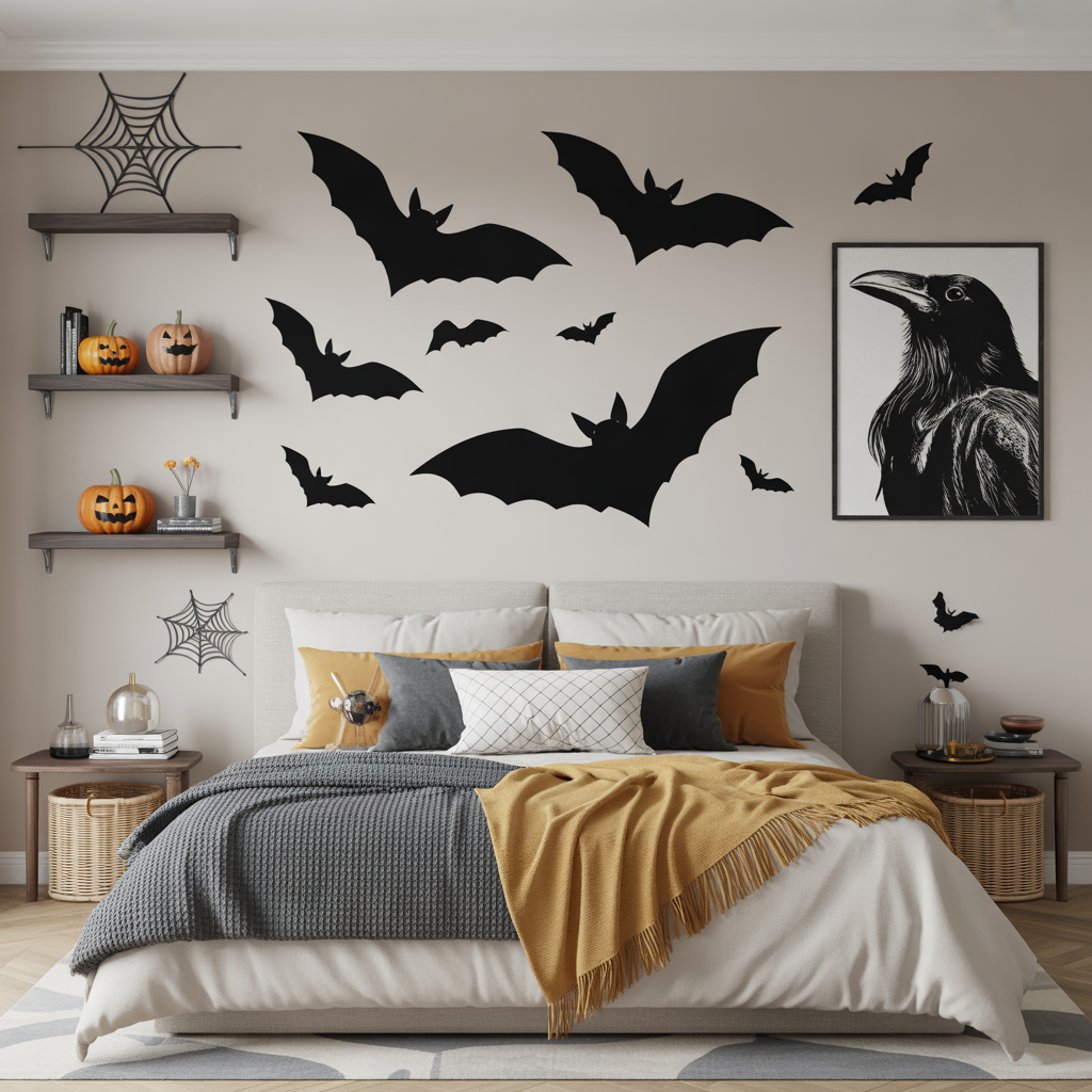 Wall Decor and Accent Pieces for Halloween Bedrooms