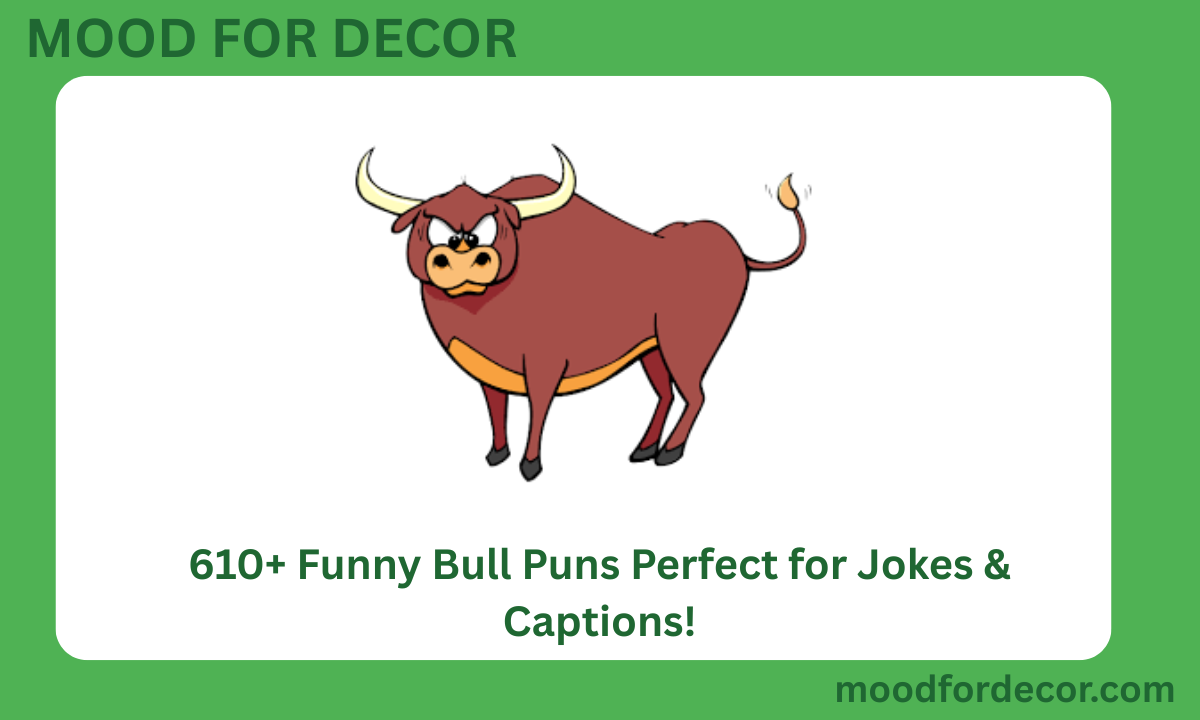 610+ Funny Bull Puns Perfect for Jokes & Captions