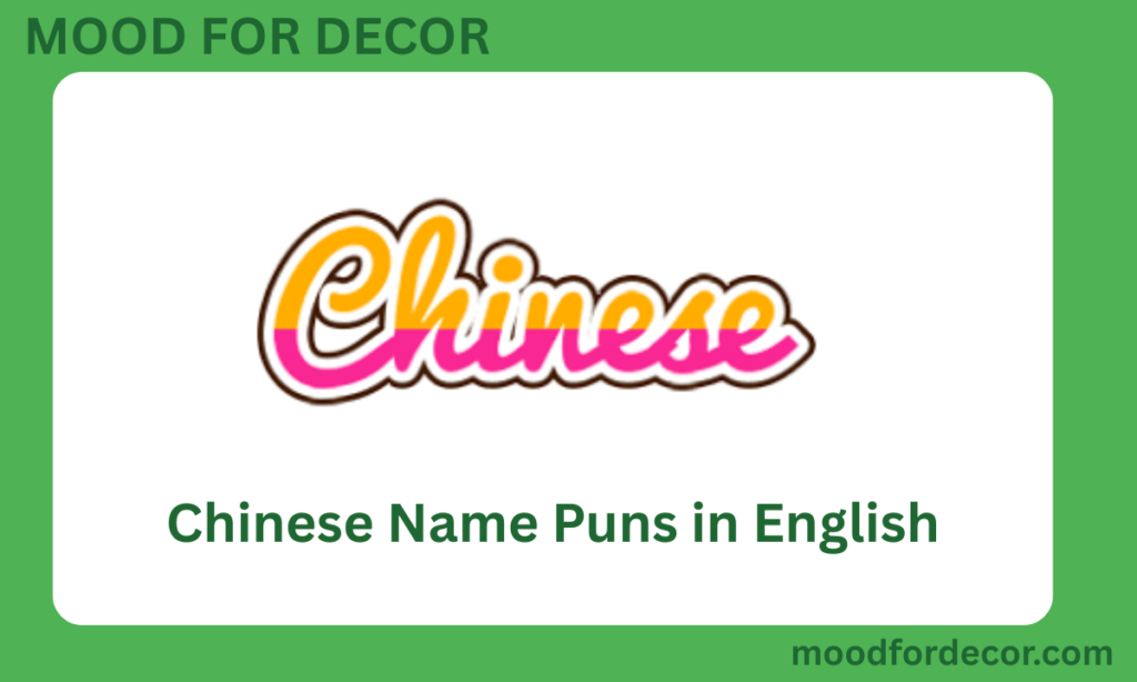 Chinese Name Puns in English