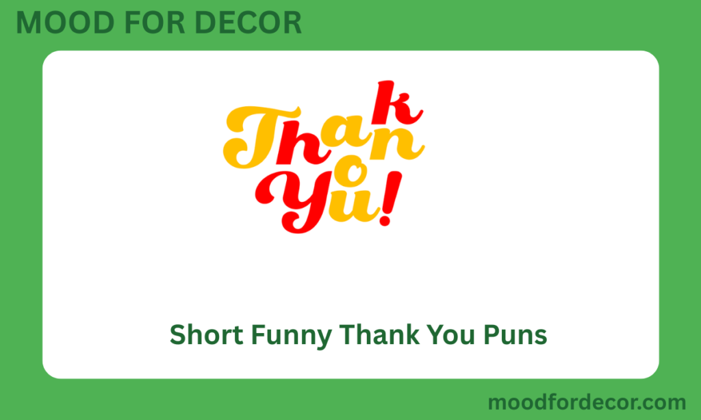 Short Funny Thank You Puns