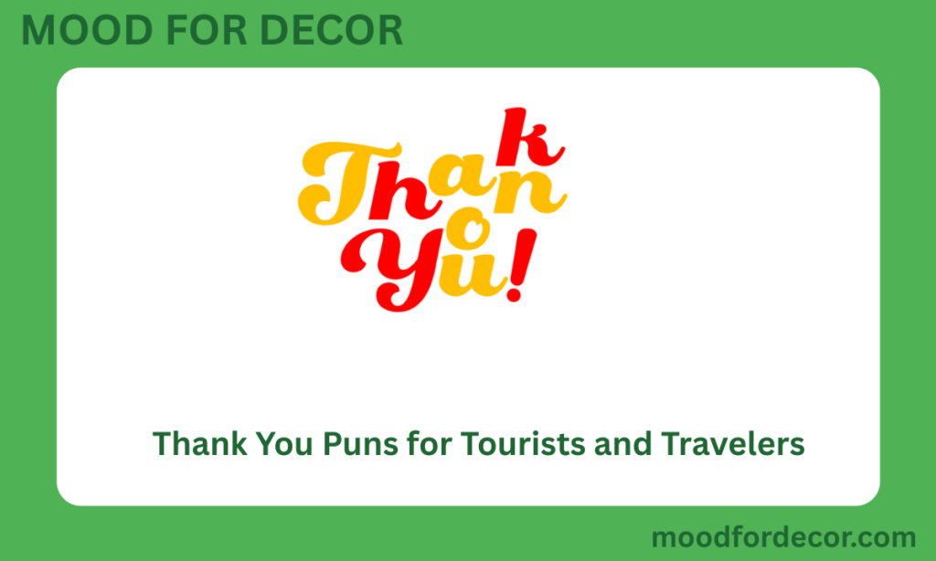 Thank You Puns for Tourists and Travelers