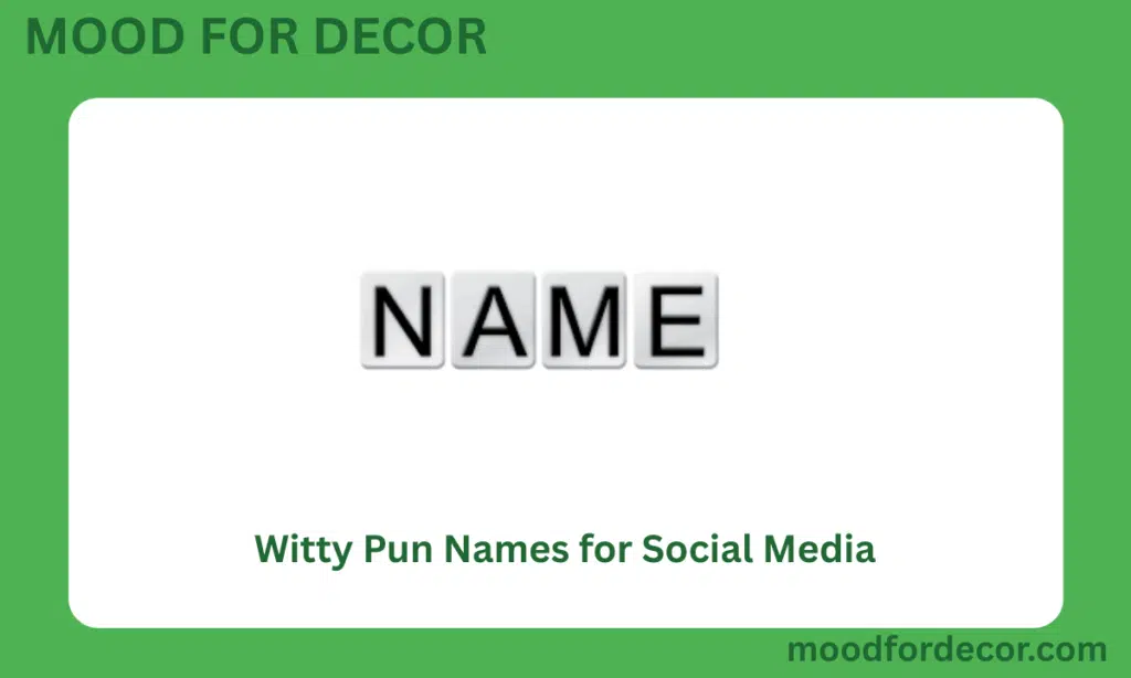 Witty Pun Names for Social Media
